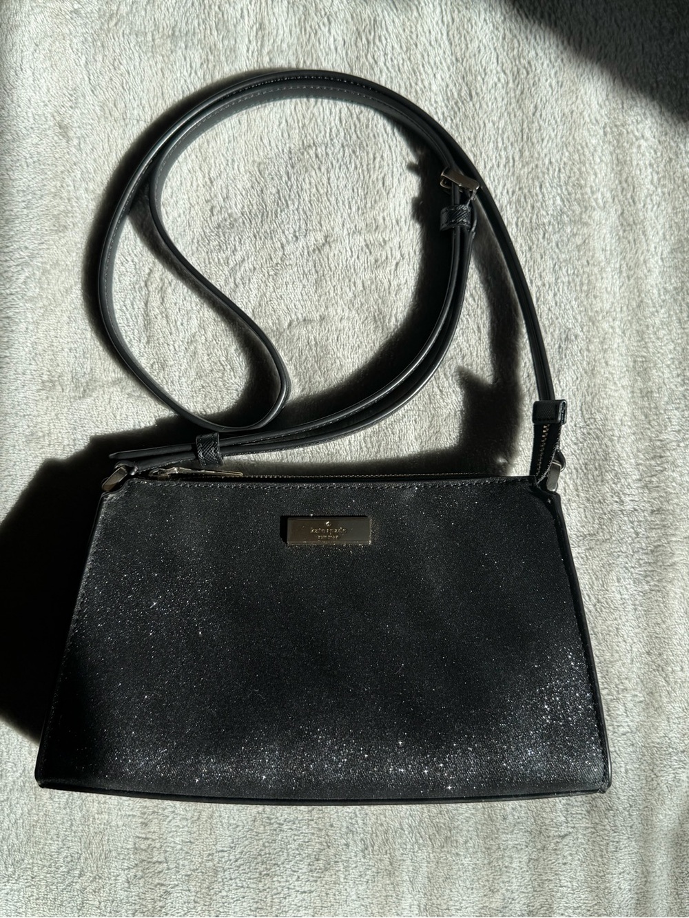 kate spade Black Glitter Crossbody Purse